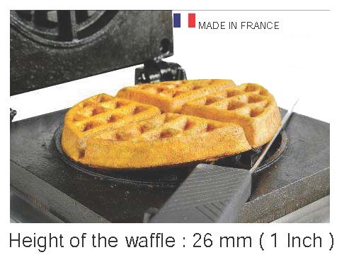 1 inch thick round waffle